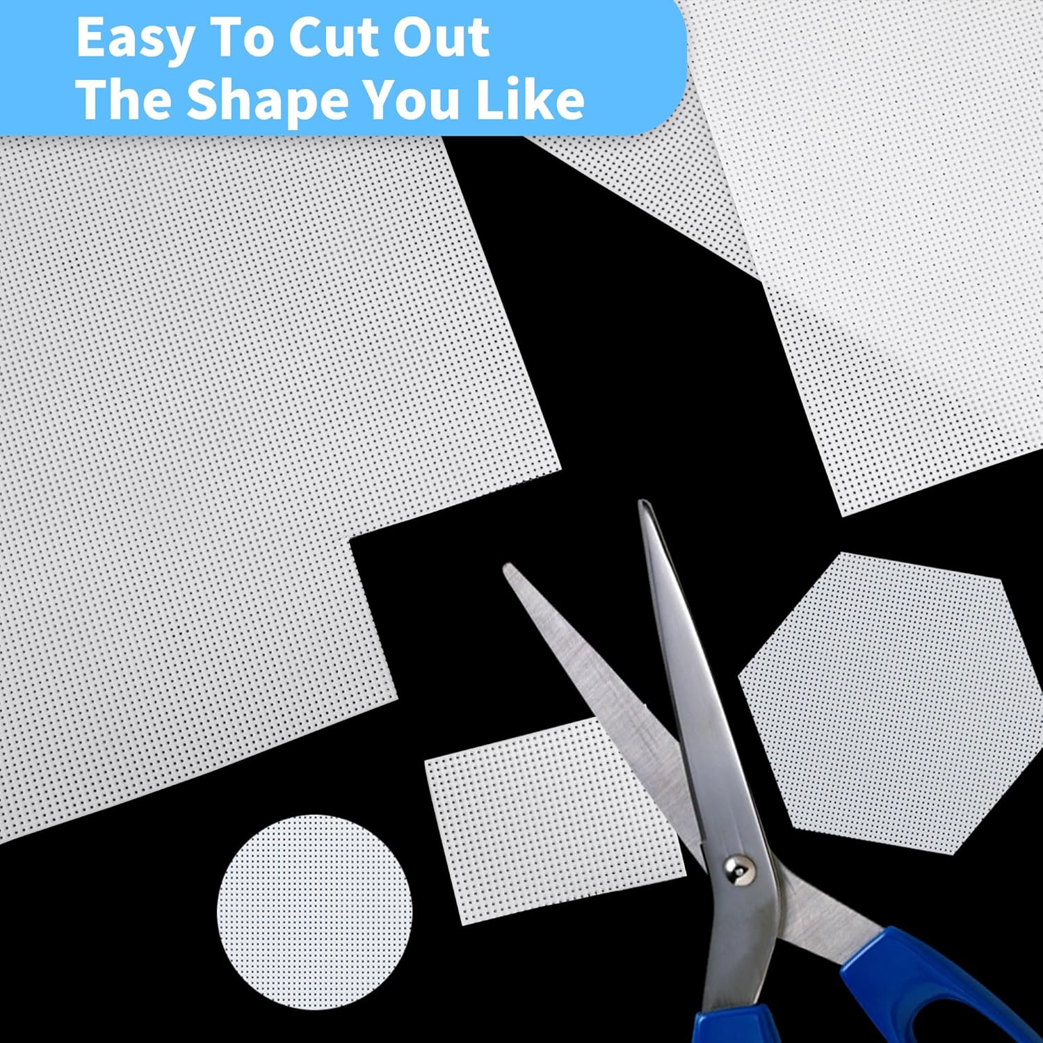 4 Pack 14tc Plastic Mesh Canvas Sheets, 11x8.26 Inches, Ideal for Embroidery, Knitting Projects, Monster Masks & Aquarium Splits