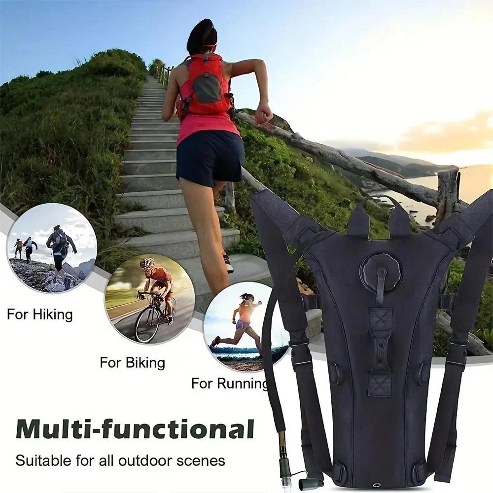 Military 3L Hydration Pack: Leak-Proof Tactical Backpack for Running, Cycling, Hiking. Wide Mouth, Adjustable, Waterproof & Durable. Emergency Survival Gear, Outdoor Adventure Must-Have. Long-Distance Trek Companion. Built for Harsh Environments.