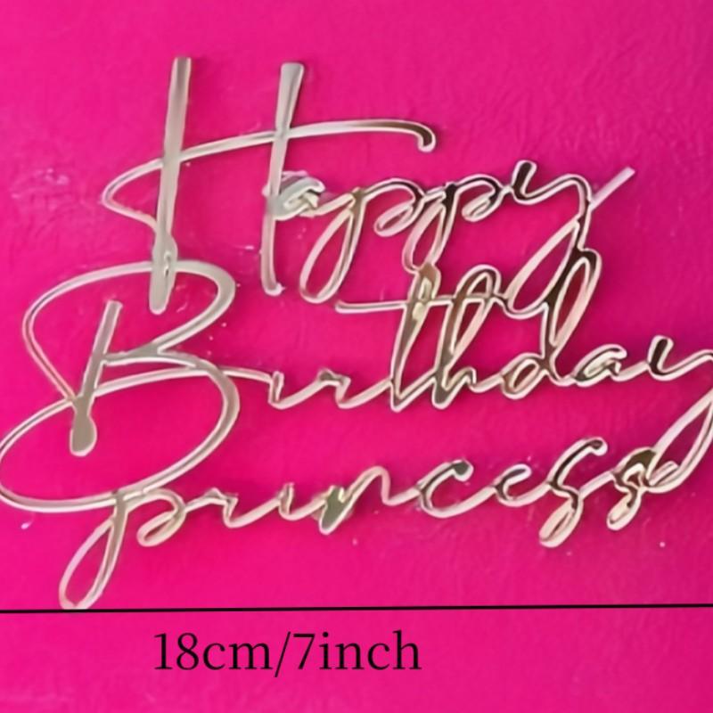 5pcs Birthday Princess Acrylic Cake Side Decorations, Queen Happy Birthday Cake Decoration, Party Supplies, Perfect Gift