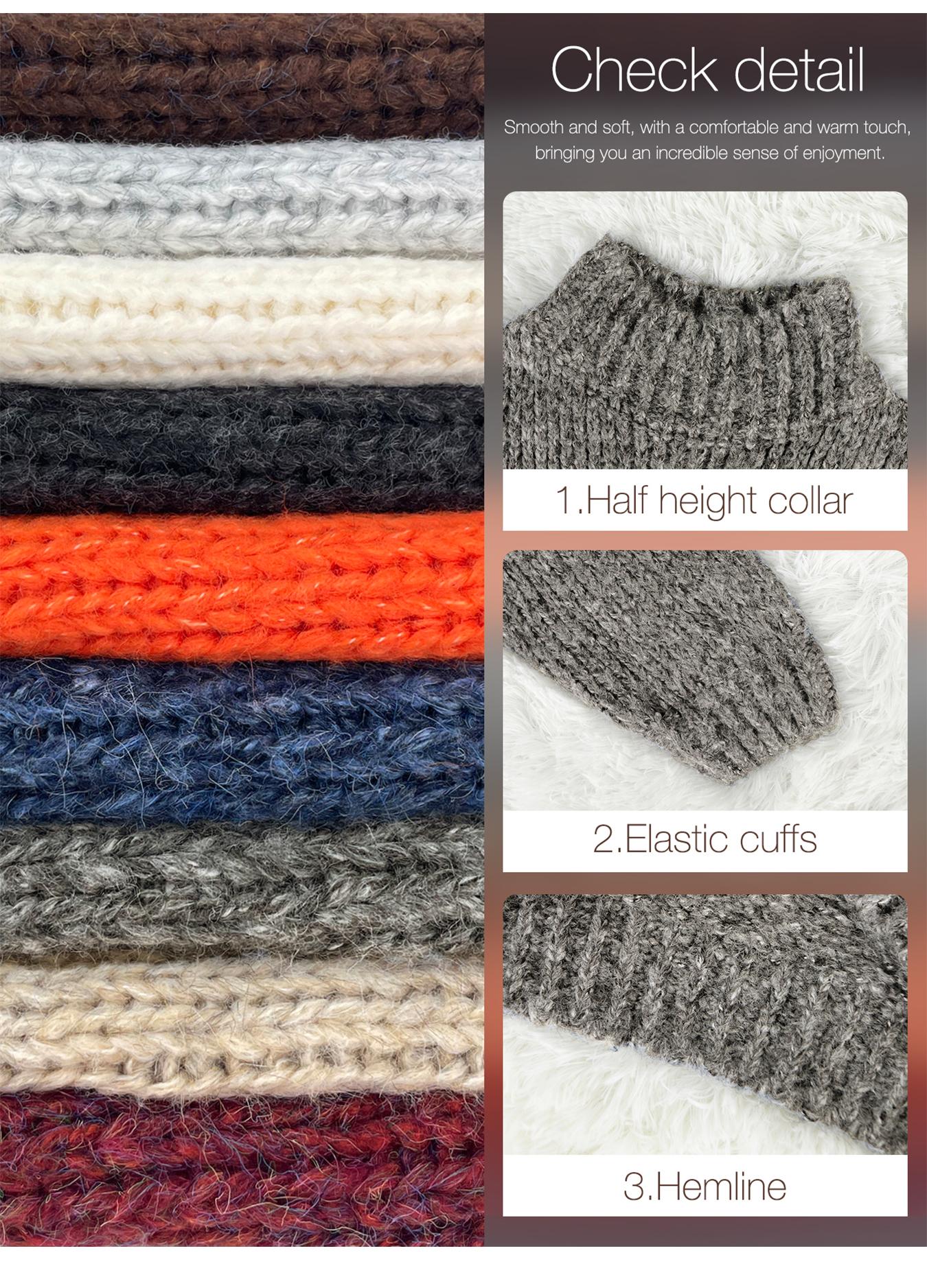 Women's Solid Drop Shoulder Knit Sweater, Casual Long Sleeve Jumper for Fall, Fashion Ladies' Knitwear for Daily Wear, Womenswear