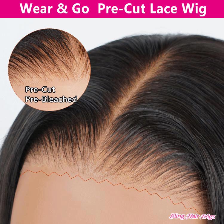 Bling Hair 9x6 7x5 6x4 5x5 HD Lace Easy Wear and Go Body Wave Glueless Human Hair Wigs Pre Plucked Pre Cut Transparent Lace Closure Wigs for Beginners 180% Density Water Wave Lace Front Wigs for Black Women #TikTokShopBlackFriday