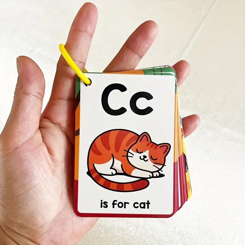 English Alphabet Set, Pronunciation Cards, Educational Learning Tool, Perfect Gift for Easter and Christmas, School Use