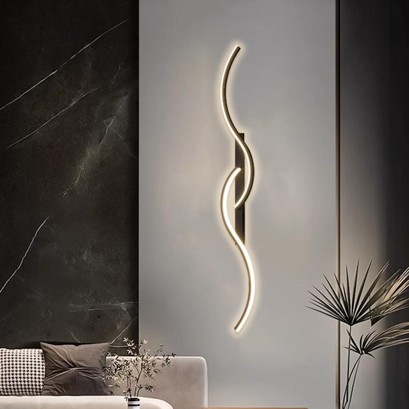 Modern LED Wall Light with Remote Control, Adjustable Dimmable Lamp for Living Room Bedroom Office Restaurant Indoor Decoration, Led Lighted