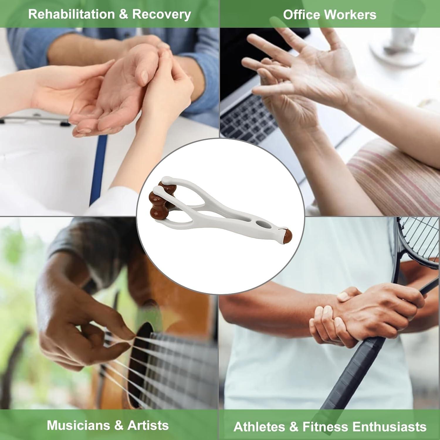 Finger Massager, Hand Massage Tool for Carpal Tunnel Syndrome, Dual-Sided Hard Wood Roller, Relieves Trigger Finger, Hand Discomfort, Stress Relief