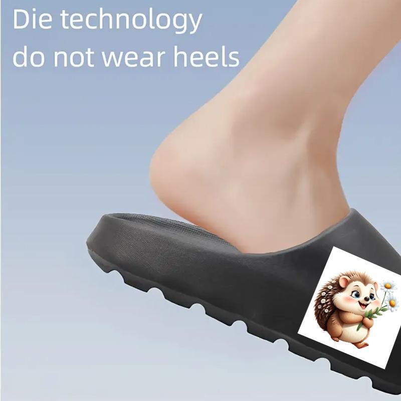 Cute Hedgehog with Daisies Slippers for Women Men Kids Soft Comfortable Indoor Home Non-slip Warm Fuzzy Animal Print Cartoon Casual House Shoes