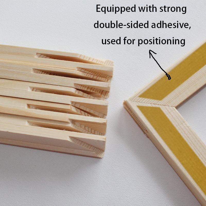 Solid Wood DIY Diamond Painting Frame Set with Hanging Hardware - Ideal for Canvas Art and Home Decoration, Diamond Painting Accessorie