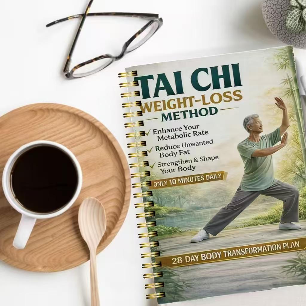Tai Chi Weight Loss Shaping 28-Day Plan, 10-Minute Daily Home Exercise, Beginner Low Intensity, Knee Support, Improve Posture and Balance