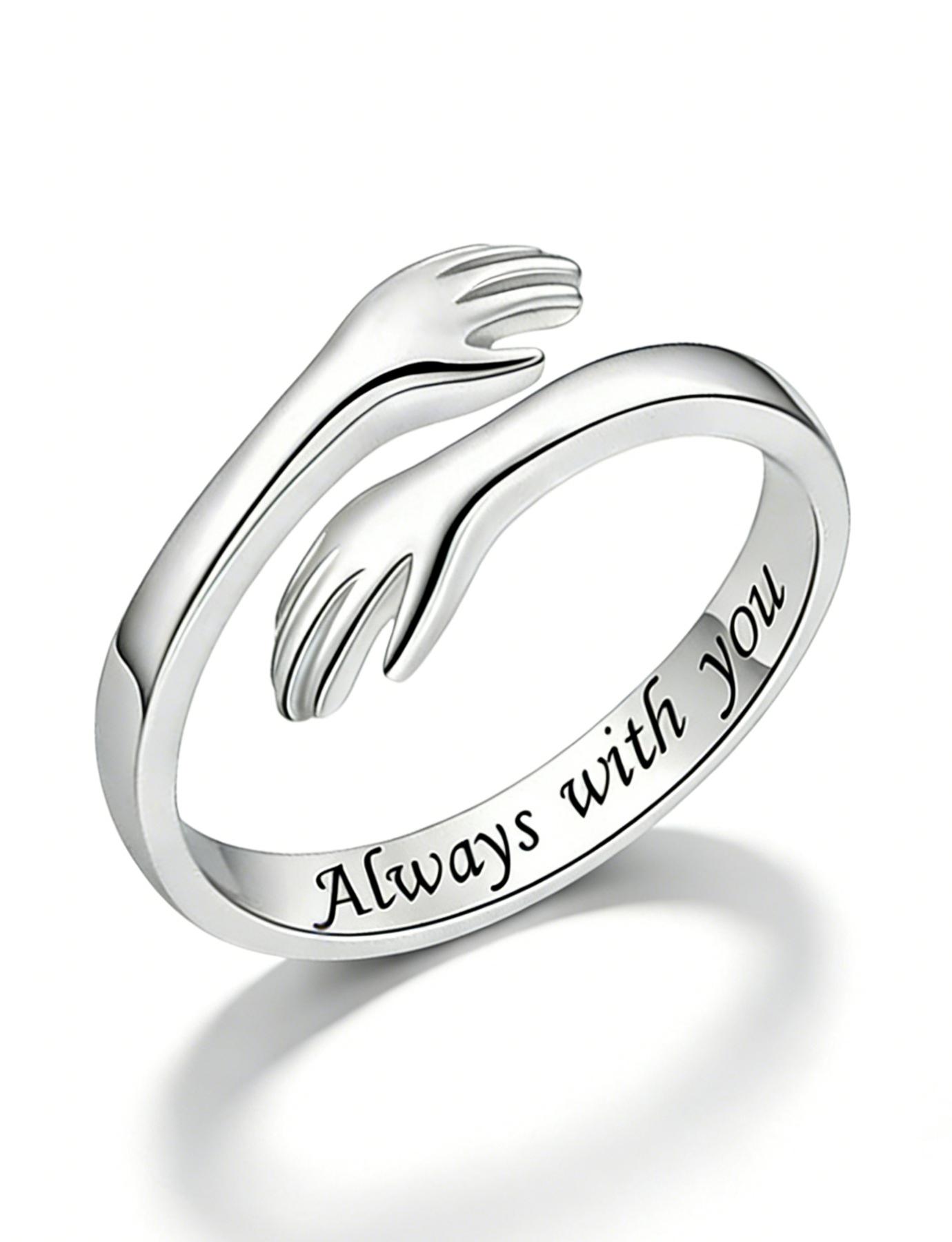 Granddaughter Hug Ring, Hopeful Adjustable Copper Band, Elegant Daily Wear Jewelry, Perfect Gift for Birthdays & Graduations