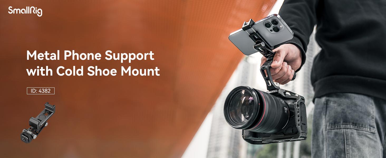 SmallRig Metal phone holder with Cold Shoe Mount, Universal Cell Phone Mount Adapter Support Free Adjustment Joints,Phone Tripod Mount for iphone17 Pro/MAX, for Samsung Galaxy and Other Phones 4382 Electronics Accessories Smartphone