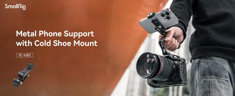 SmallRig Metal phone holder with Cold Shoe Mount, Universal Cell Phone Mount Adapter Support Free Adjustment Joints,Phone Tripod Mount for iphone17 Pro/MAX, for Samsung Galaxy and Other Phones 4382 Electronics Accessories Smartphone