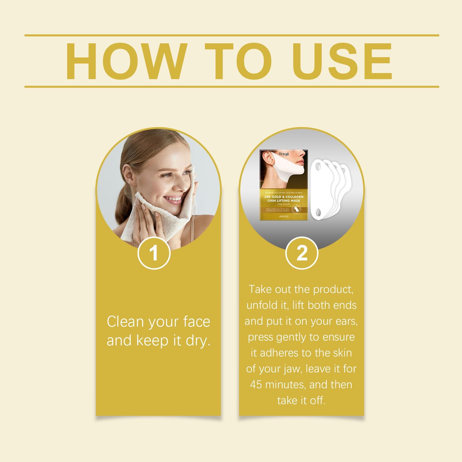 Collagen Retinol Neck & Chin Mask, 4 Counts/box Nourishing Neck & Chin Lifting Masks, Hydrating Skin Care Product for Women & Girls, Body Care, Neck Mask Firming Products