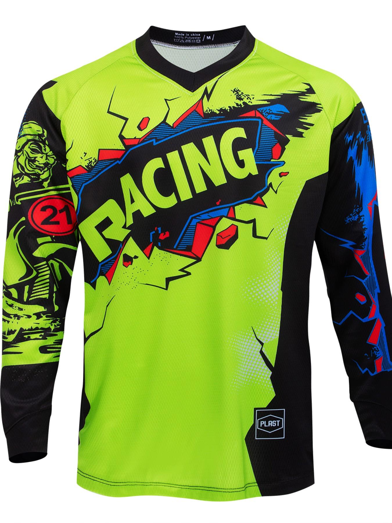 Men's Off-Road Motorcycle Jersey, Team Racing Cycling Clothing, Breathable MOTO Long Sleeve Sports T-Shirt, Spring Summer 2026