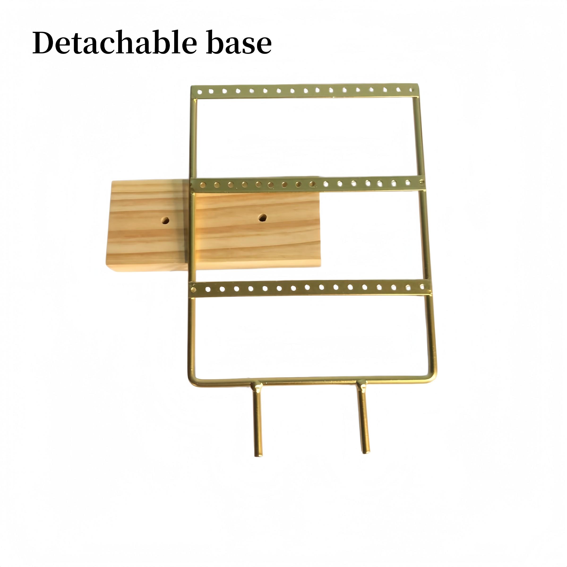 1PC Detachable Jewelry Organizer, Wooden Base, Jewelry/Earrings/Necklace Display Stand, Japanese Minimalist Style, Vanity Jewelry Storage Rack