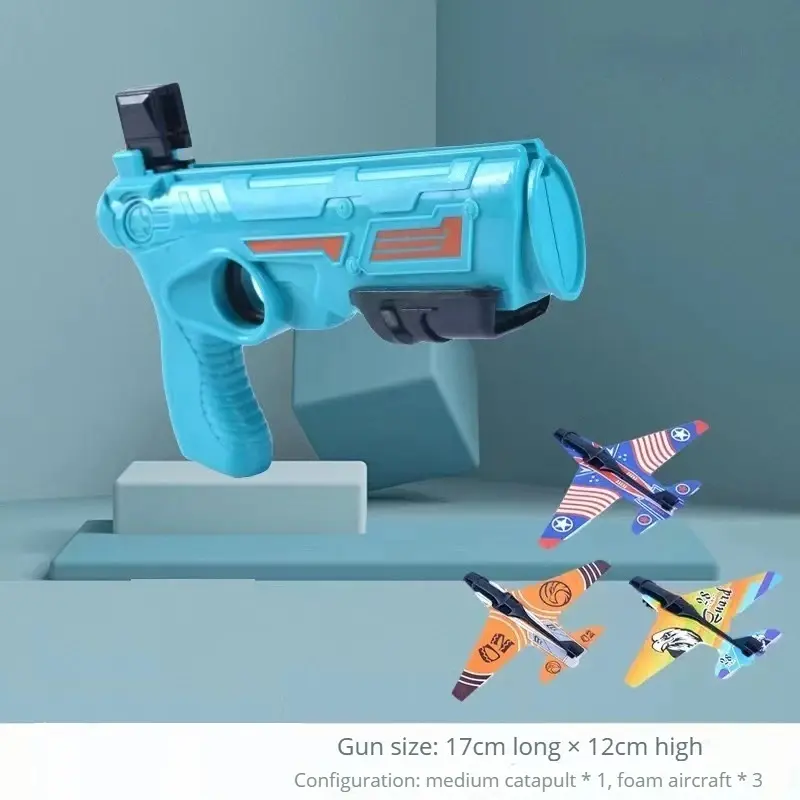 Airplane Launcher Toy Gun, Foam Glider Catapult Plane Toy, Outdoor Shooting Game Toy for Kids, 2 Flight Modes, Parent-child Interactive Sports Toy, Birthday Gift for Boys Girls Ages 3+
