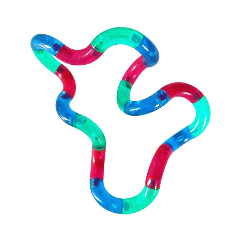 Deformable Rope Fidget Toy Deformation Rope Knot Pressure Stress Relief Toys Rrainbow Color Anti Stress Deformable Rope Best Toy