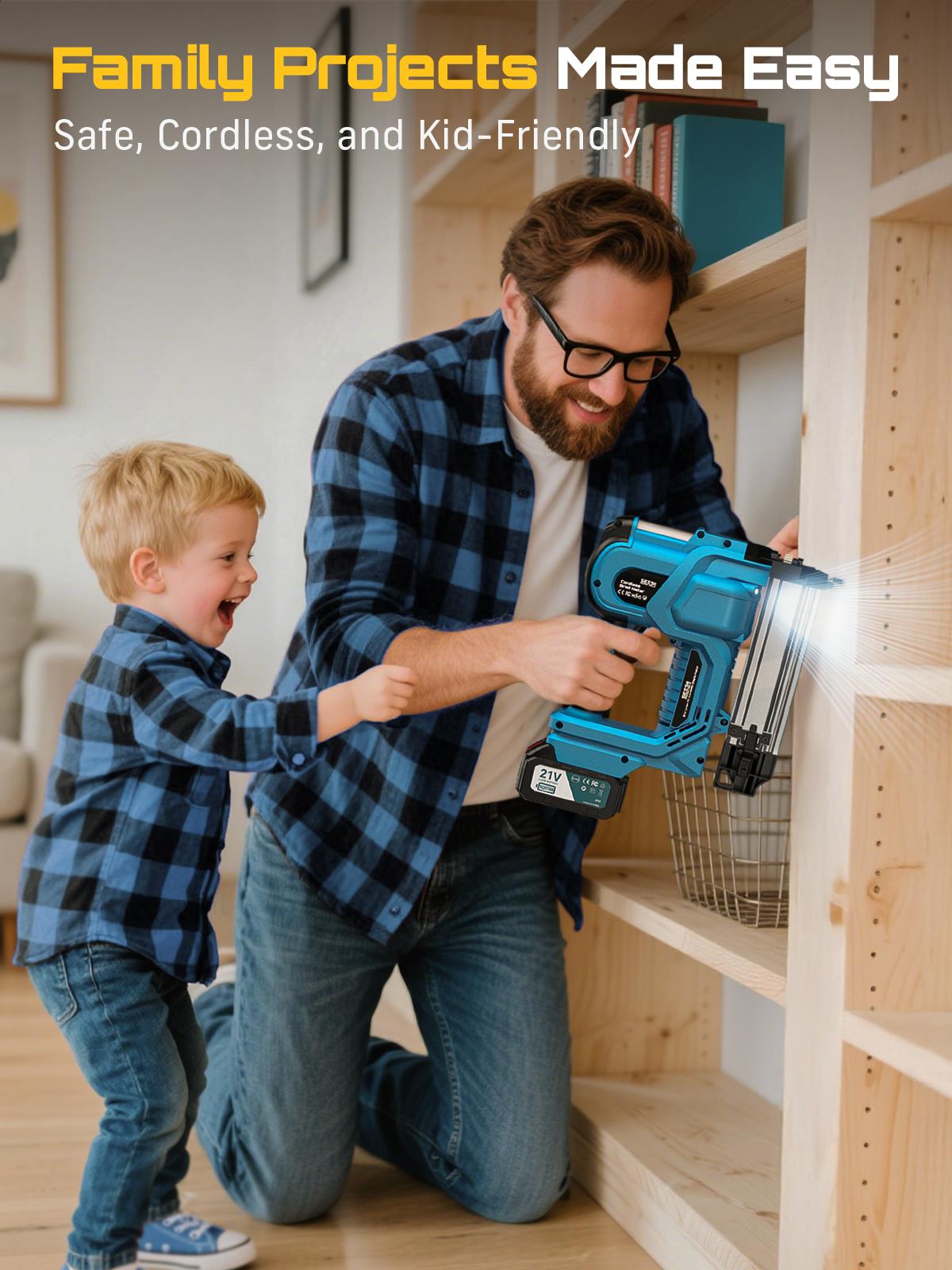 SEESII Cordless 2-in-1 Brad Nailer/Staple Gun (18GA) – 21V Electric Pneumatic Nail Gun w/ 2x4.0Ah Battery & Charger, 1000Pcs Nails, Adjustable Depth | Single/Contact Firing for Upholstery, Woodworking, DIY, dealsforyoudays,HKF50 SEESII Cordless 2-in-1 Brad Nailer/Staple Gun (18GA) – 21V Electric Pneumatic Nail Gun w/ 2x4.0Ah Battery & Charger, 1000Pcs Nails, Adjustable Depth | Single/Contact Firing for Upholstery, Woodworking, DIY, dealsforyoudays,HKF50