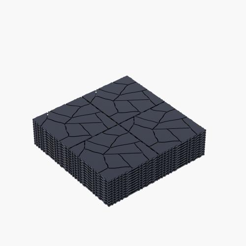 Plastic Interlocking Deck Tiles, 44 Pack , 12"x12" Waterproof Outdoor Flooring All Weather Use, Patio Floor Decking Tiles for Balcony Backyard