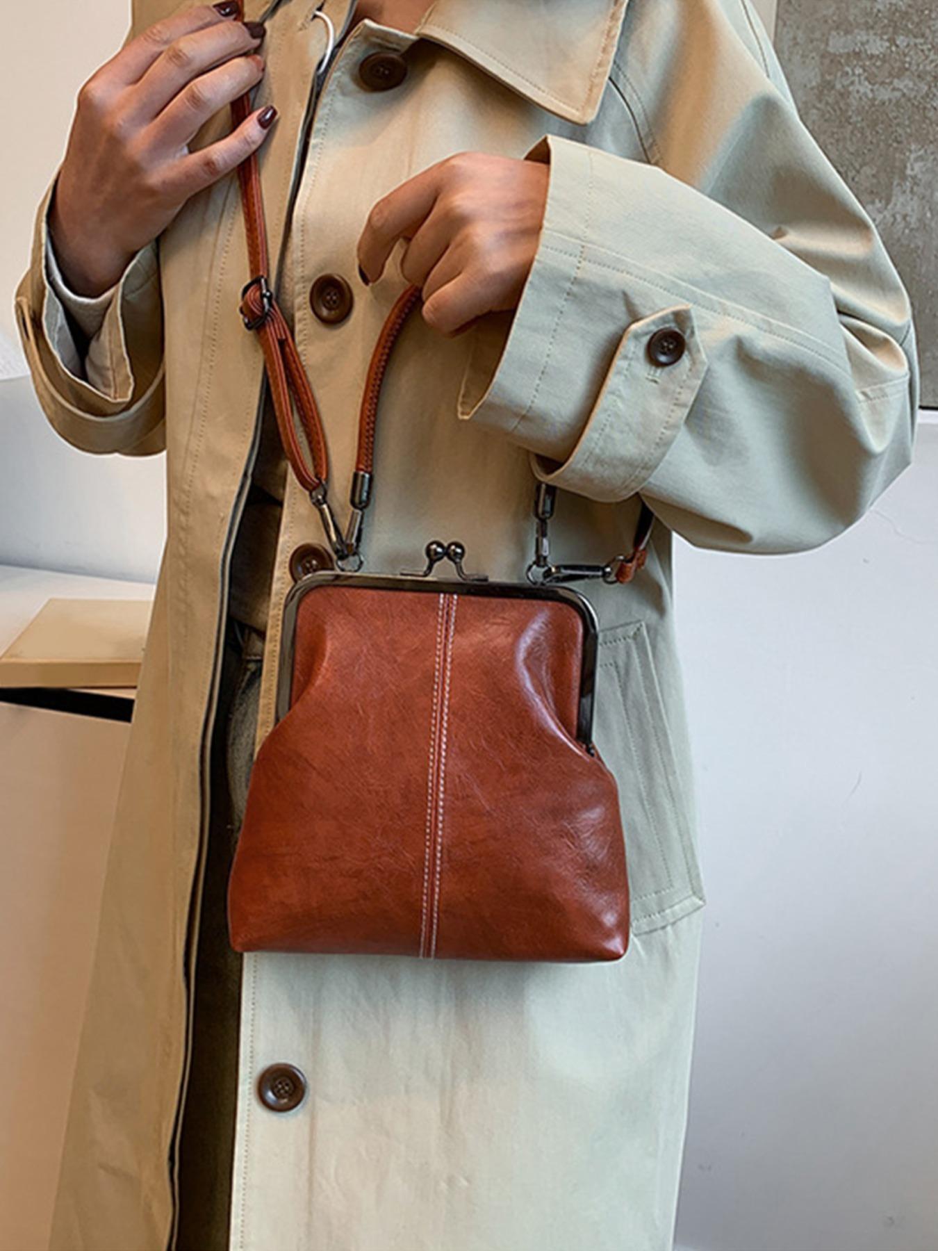 Women's Retro Fashion Shoulder Bag, Crossbody Shoulder Bag, Simple Style Mini Handbag with Adjustable Strap, Classic Versatile Design for Daily Use, Casual Handbag Satchel, Adjustable Crossbody Purses