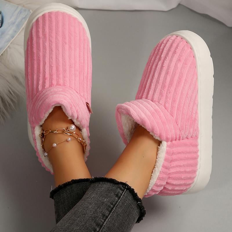 Slippers for Womens Warm Memory Foam Anti-Slip House Shoes Comfortable Cotton Slippers Home Bedroom Shoes Indoor & Outdoor