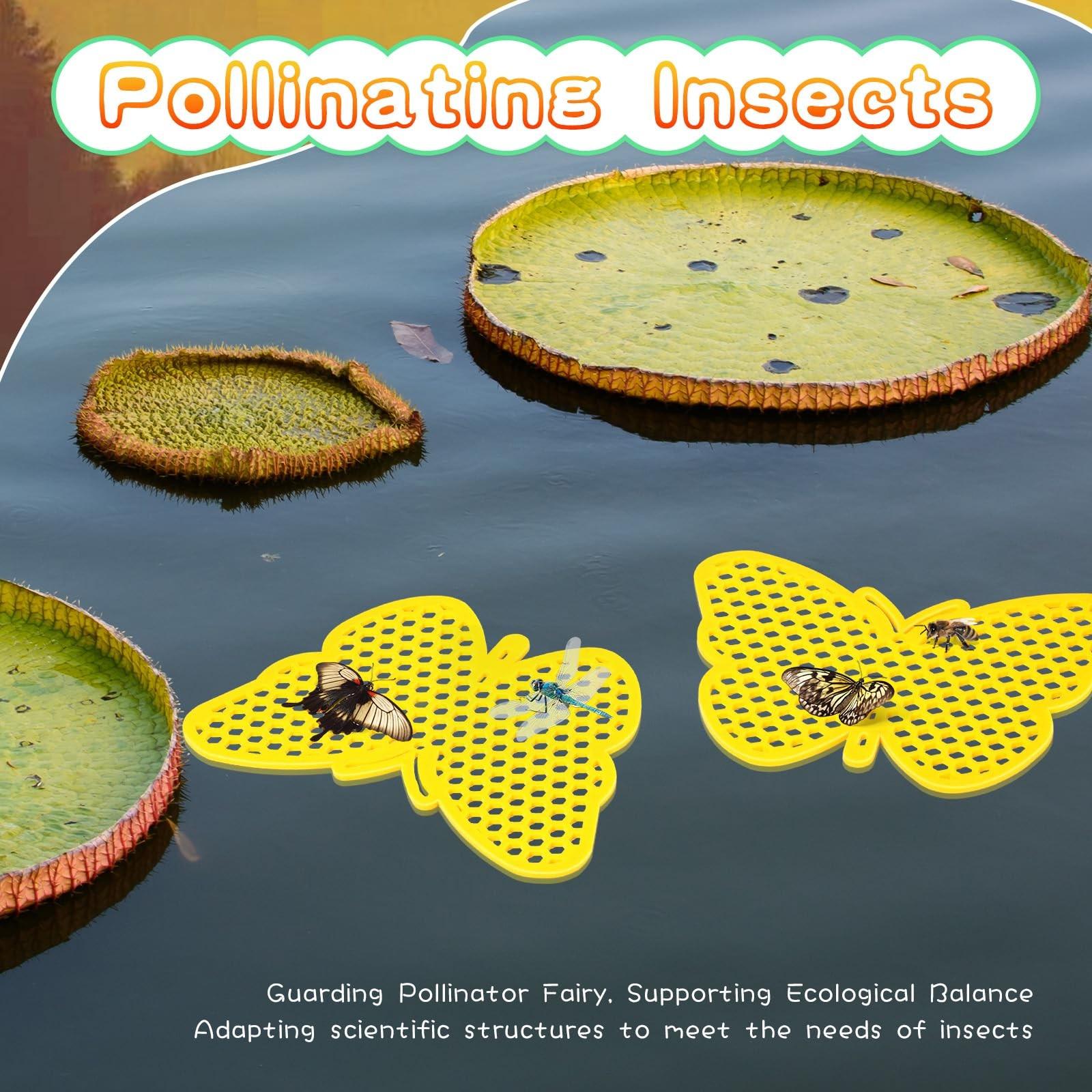 4 Pack Floating Bee Island Watering Station, Butterfly Insect Waterer for Feeding, Bee Bath, Garden Decor, Essential Gardening Tool 4 Pack Floating Bee Island Watering Station, Butterfly Insect Waterer for Feeding, Bee Bath, Garden Decor, Essential Gardening Tool