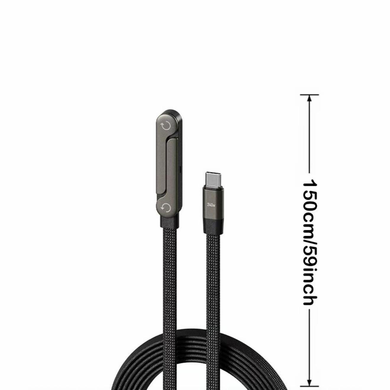 240w Gaming Mobile Phone Charging Cable, Compatible with Apple iPhone & Huawei, Fast Charge Data Line, Dual-Function Charger, Electronic Cellphone
