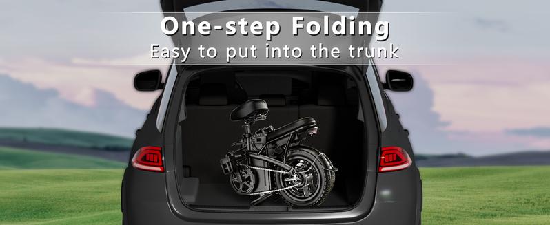 48V12Ah Electric Bike,750W Motor Folding Ebike,22+MPH Electric Bicycle with RemovableBattery, Commuting E-Bike, High Brushless Gear Motor