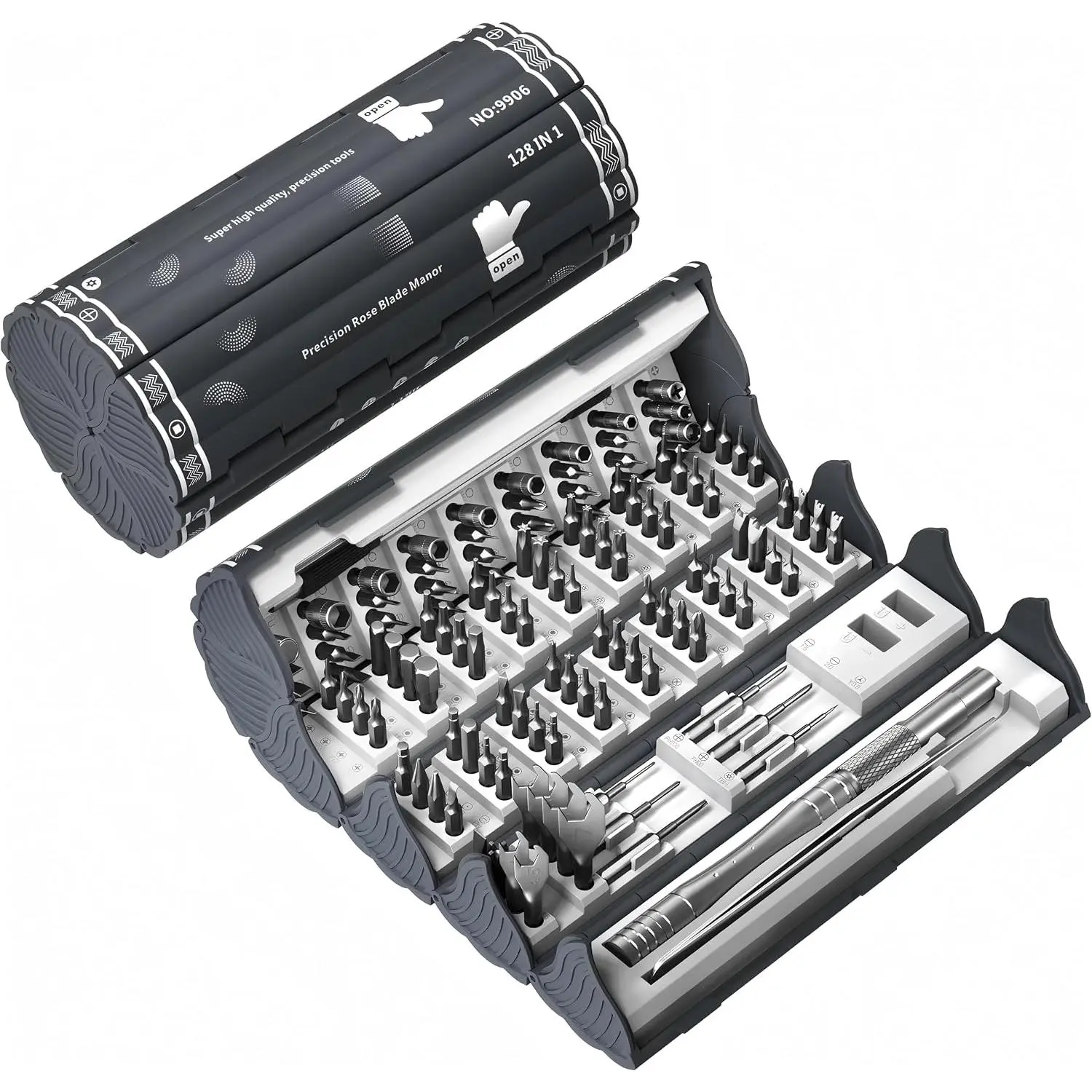 128 in 1 Precision Screwdriver Set,Magnetic Small Torx Hex Screwdriver Kit Sets, Screwdrivers Set for iPhone, Laptop, PC, Watch, Glasses and Other Electronics,Mini DIY Hand Work Repair Tool