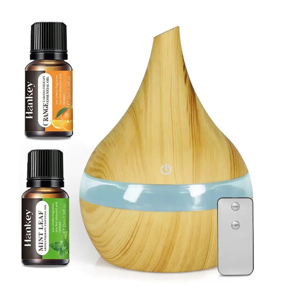 300ml USB Humidifier Diffuser, Ultra Quiet Personal Essential Oil Aromatherapy with 7 Color Night Lights & Remote Control for Home Office , Fragrant Oil Humidifier Vaporizer