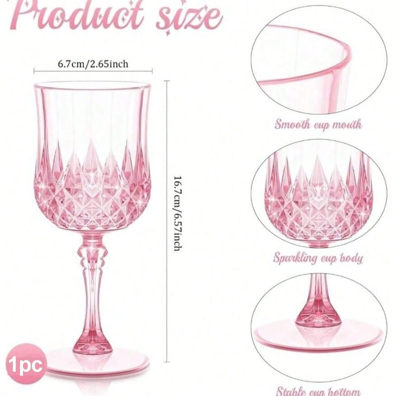 High-End Diamond Pattern Plastic Cup, Reusable Cups, Wine Champagne Water Glasses, Wedding Banquet Party Daily Use