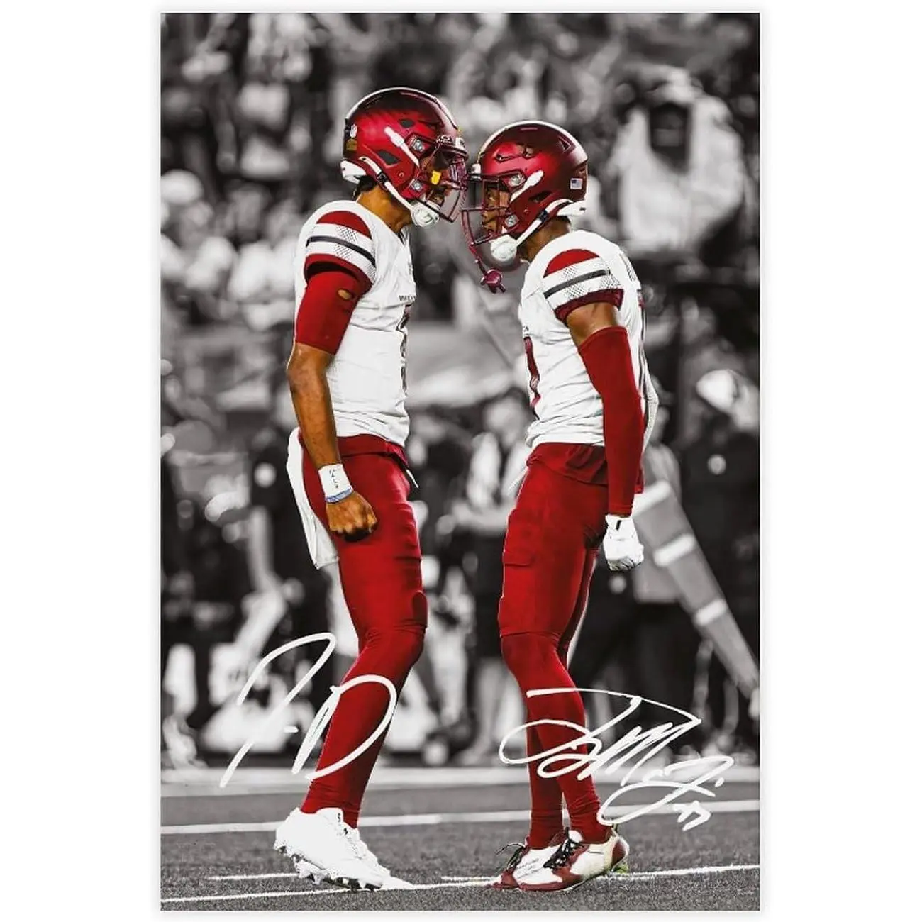 Terry McLaurin Jayden Daniels Canvas Poster |   for Living Room, Bedroom, Dorm Decor Home Office Wall Art