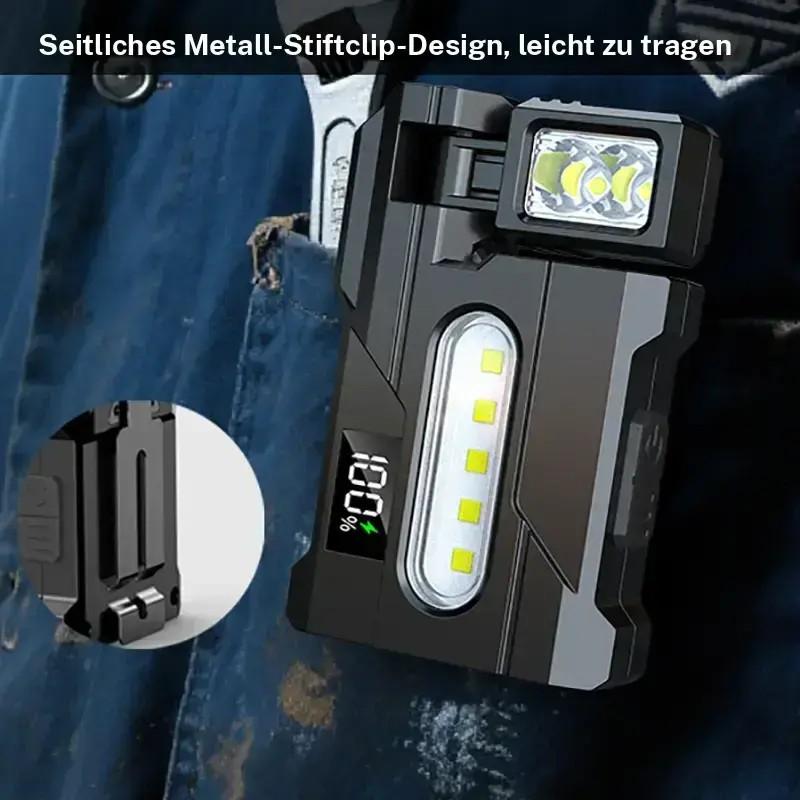 1pc Edc Flashlight, Small Strong Keychain Light, USB-C Rechargeable, Rotatable Head Clip, 7 Modes, Ipx5 Waterproof, Hiking Running Outdoor Emergency Use