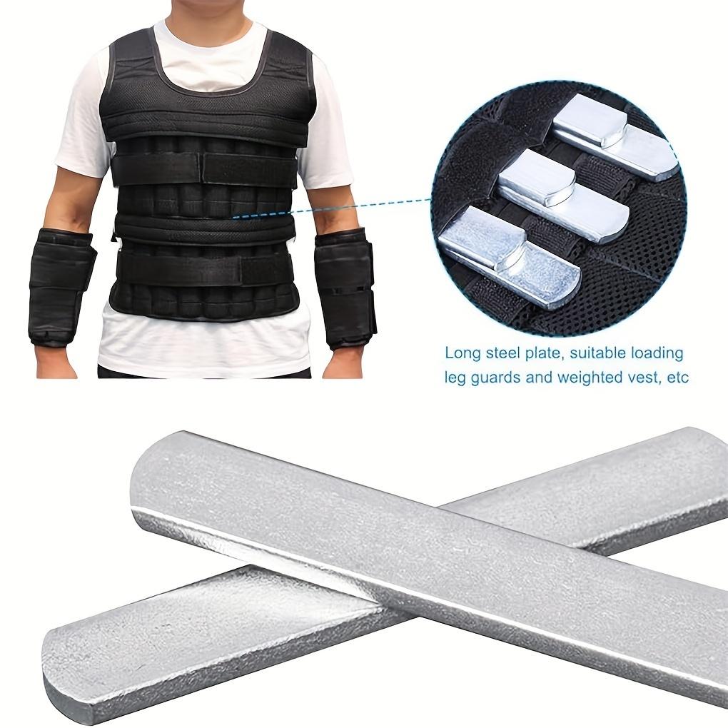5pcs Adjustable Weighted Vest Steel Plates with Round Ends for Leg Protection, Rust-Resistant Strength Training Weights, Easy to Use
