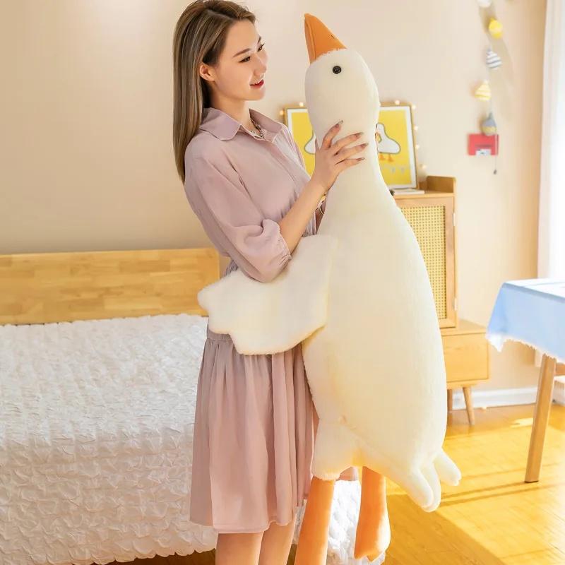 Funny Goose Soft Plush Stuffed Animal Toy, 35-130cm Stuffed Animals, Multi-Use Sleeping Pillow & Sofa Cushion, Ideal Gift for Kids for Birthday & Holiday Occasions