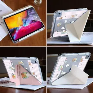 New Miffy iPad protective case holder magnetic separation flat shell cartoon rabbit acrylic anti scratch and anti drop