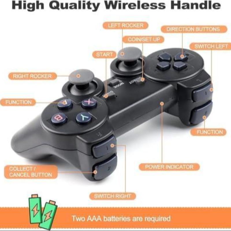 Wireless Game Controller, HD Ps Arcade Box HDMI 4K Home Gaming Console, Wireless Handheld Joystick for Video Games, Wireless Controllers