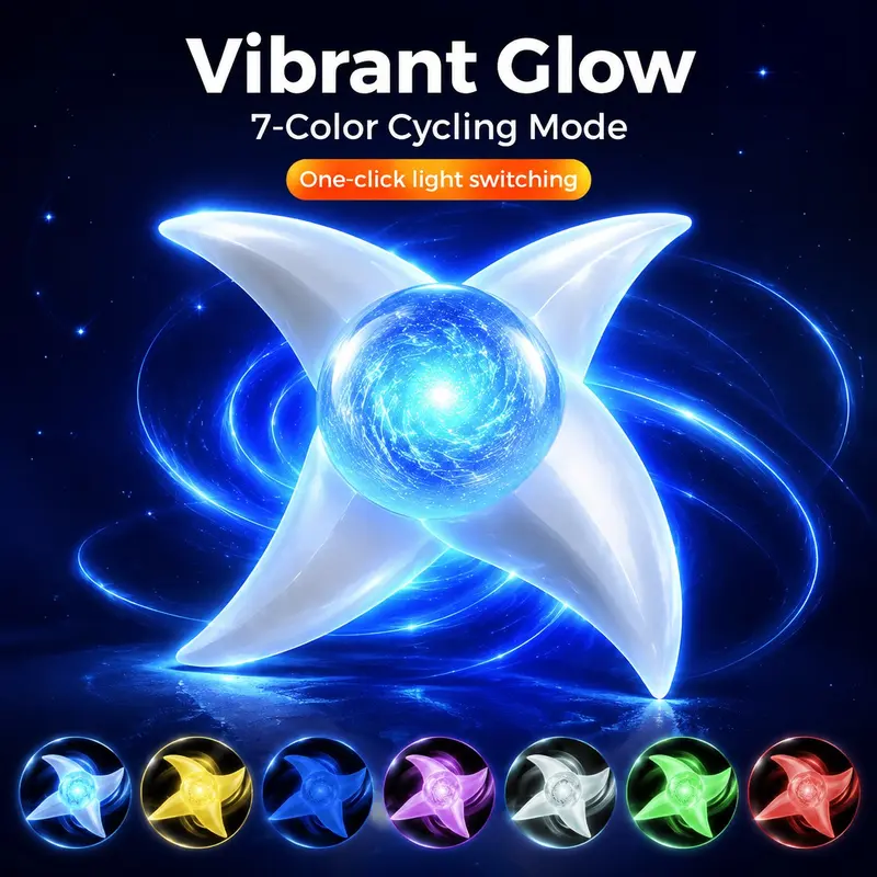 Spinning Light-Up Rasengan Wind Blade Shuriken Cosplay Prop, Rotating Glowing Ninja Shuriken Handheld Ornament, Kids Luminous Laser Sword Toy for Anime Cosplay, Role Play & Children Birthday Gift, Party Accessory