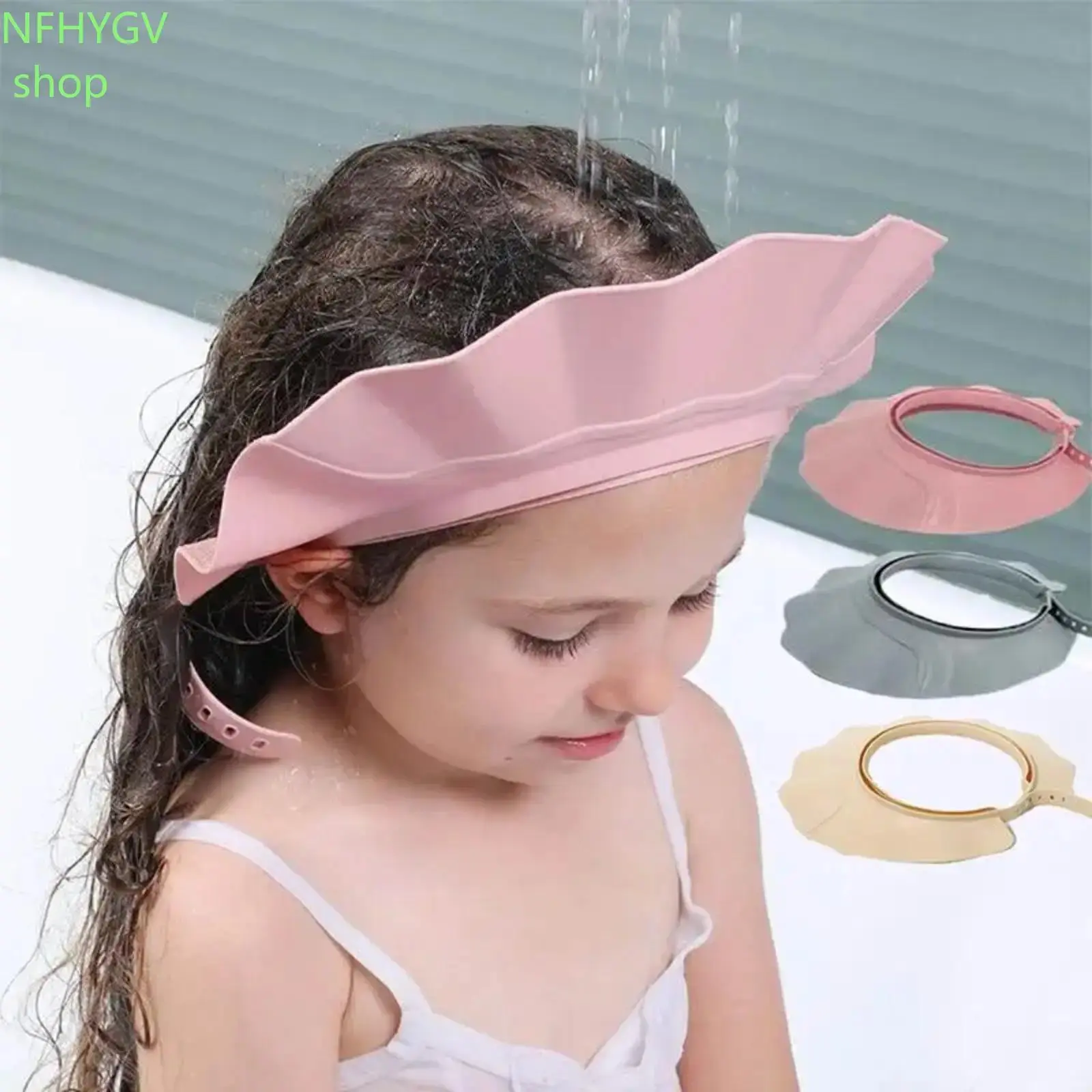 Adjustable Baby Shampoo Cap, Multifunctional Shower Hat for Toddlers, Practical Bathing Accessory to Prevent Water Into Eyes During Bath Time