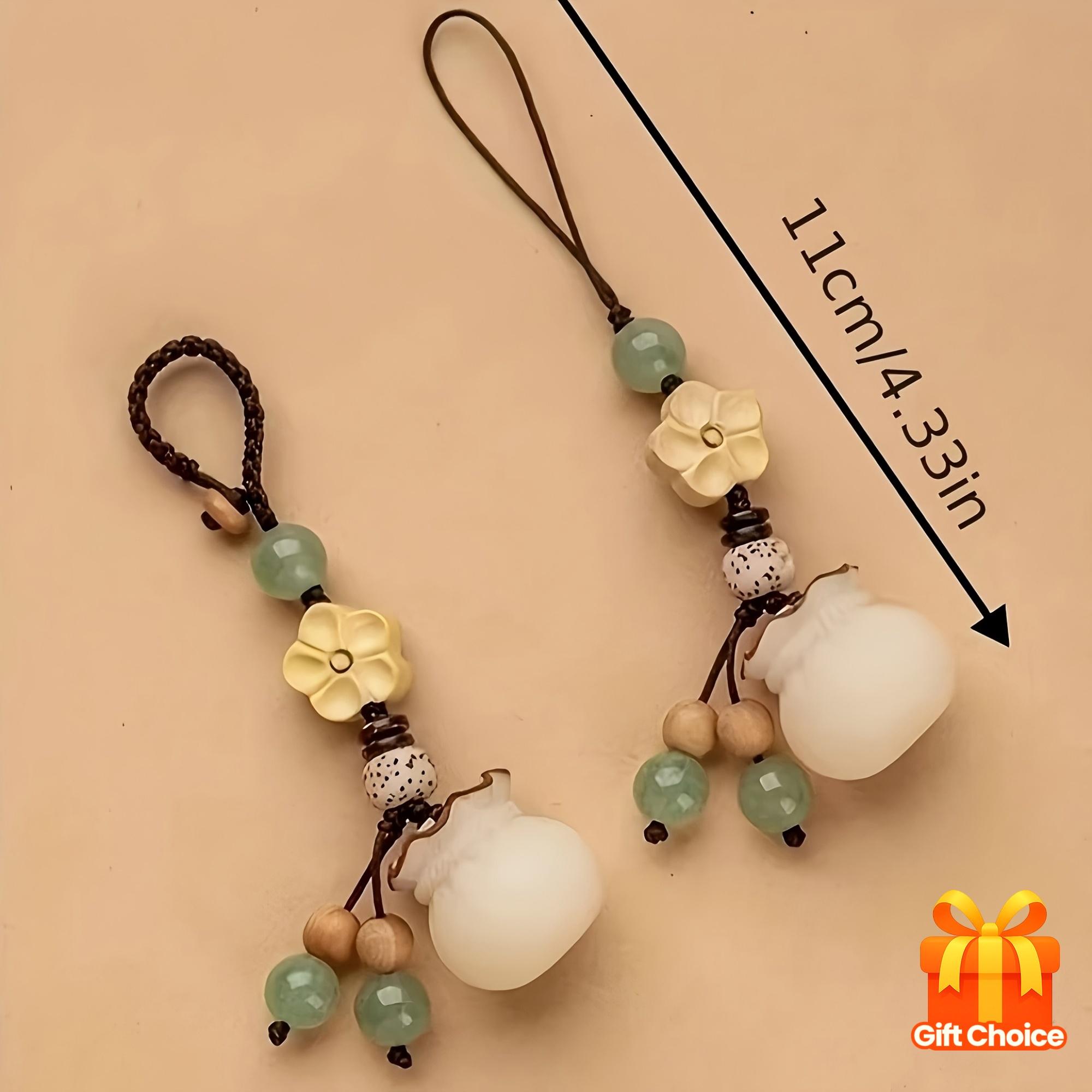 2pcs/Blessed Money Bag Phone Chain Pendant Lanyard Handmade Buddha Engraved Lucky Gift Wealth Bag