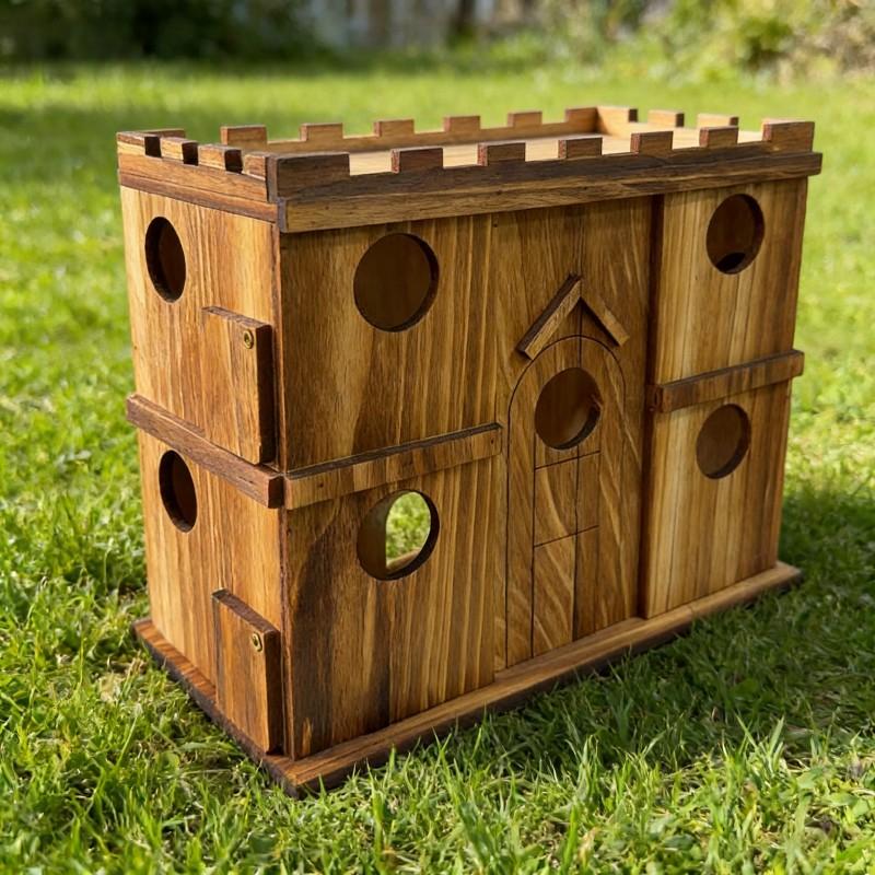 Garden Birdhouse Villa, Cozy Home for Birds, Sparrow, Finch, Parrot Wood Outdoor Nesting Shelter, Elegant Garden Decoration, Wooden Bird Houses