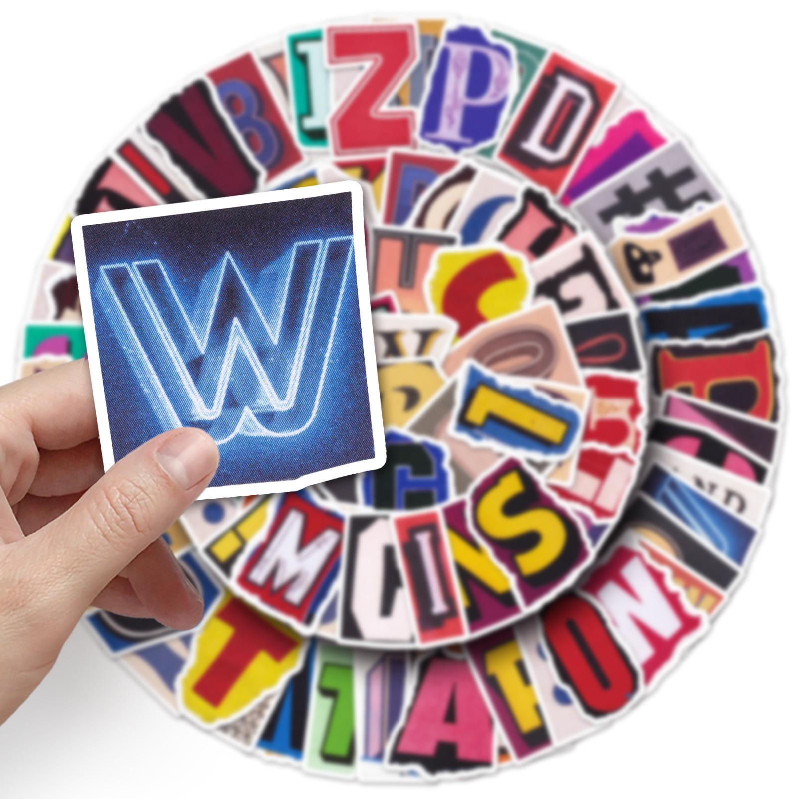 100 Retro Number Letter Graffiti Stickers, Cute Vintage Phone Case Journal Stickers, Party Decor Stickers, Ideal Gift for Friends and Family