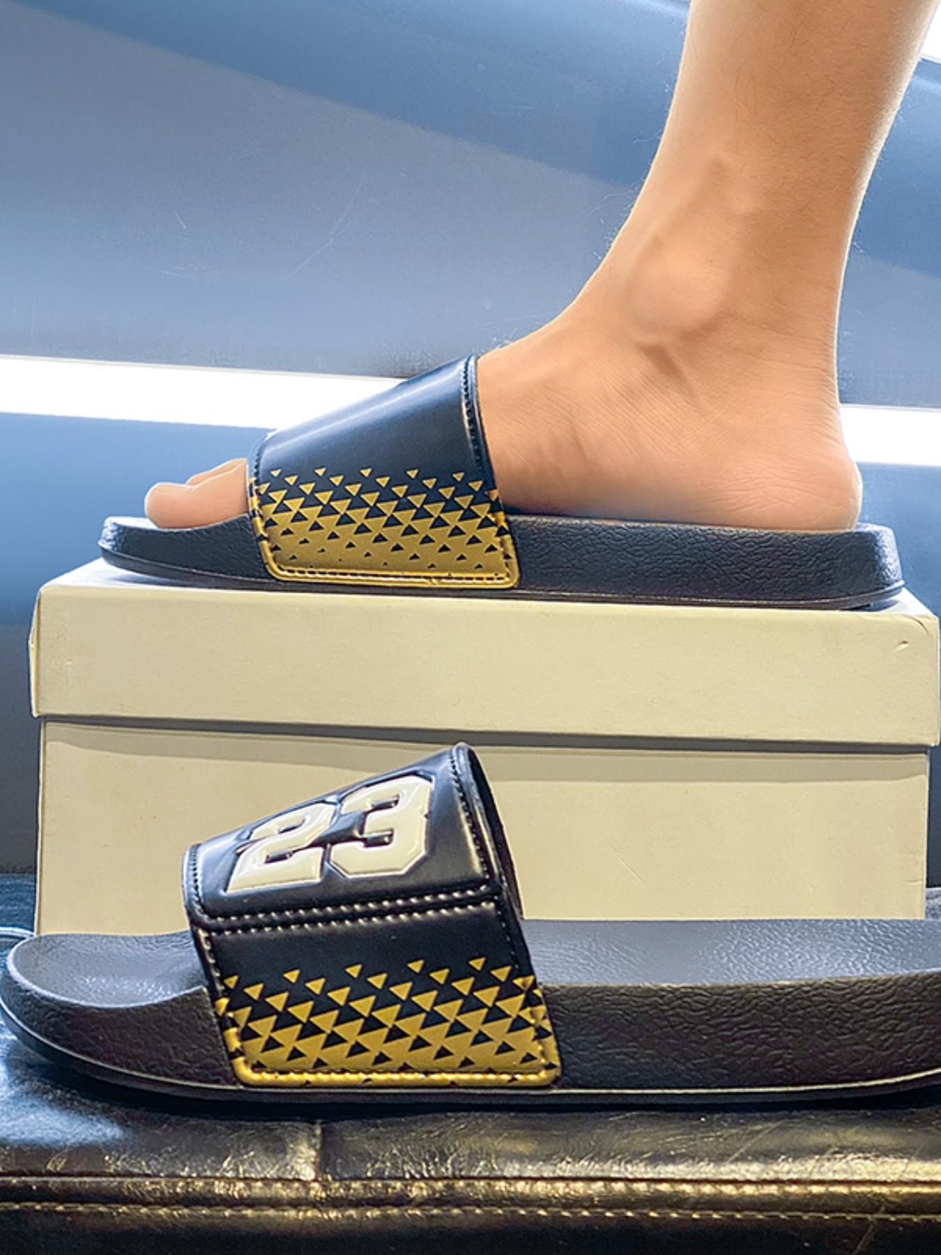 Men's Summer Comfortable Adjustable Velcro Slippers, Casual Beach Sandals, Suitable for Daily Wear and Relaxation, All Seasons