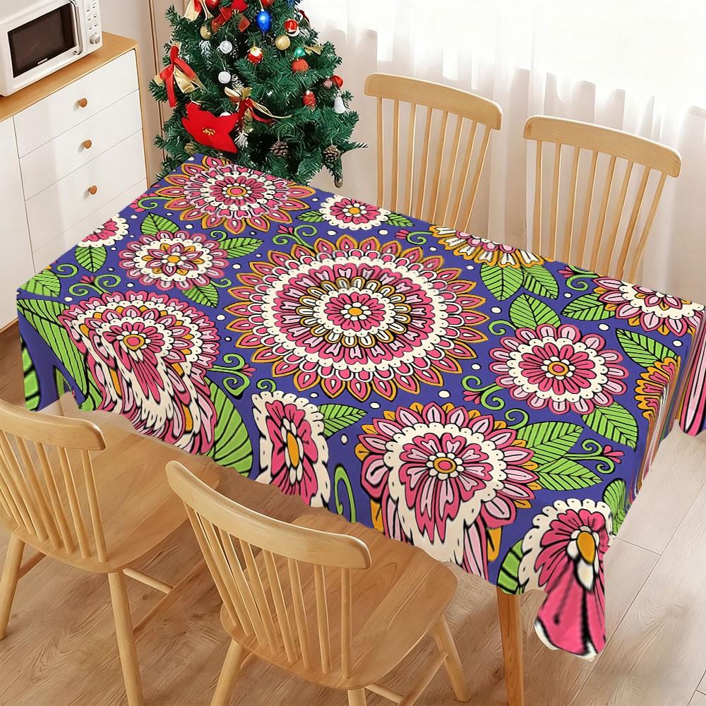 1 pc Paisley Pattern Print Tablecloth, Washable Tablecloth, Perfect for Picnic, Camping, Wedding, Birthday Party, Restaurant, Buffet