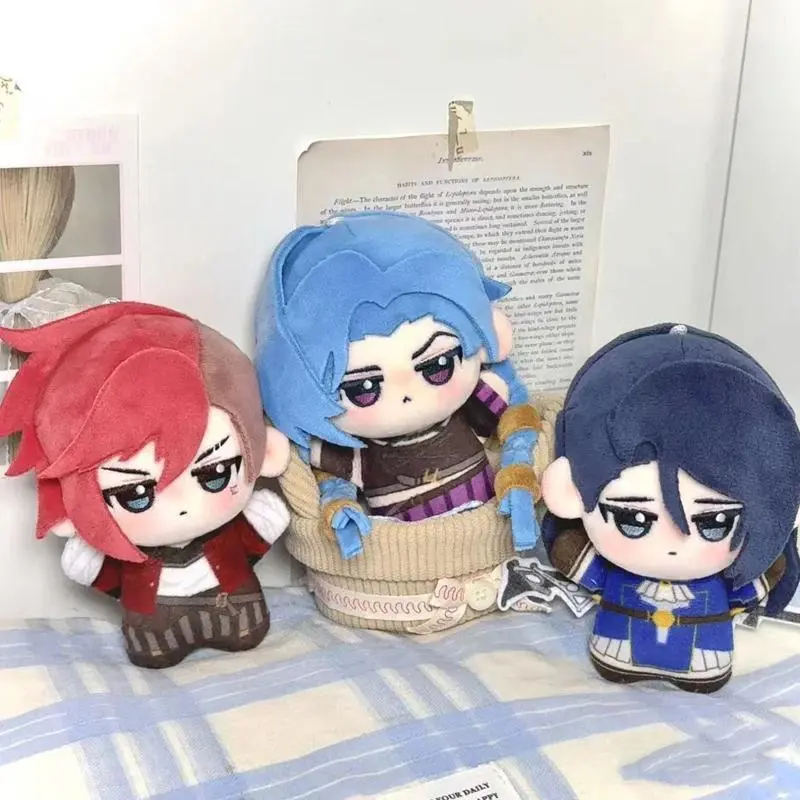 10cm Stuffed Cute Anime Game Character Caitlyn Kiramman / Vi Violet Plush Toys Keychain Cosplay Cartoon Plushie Doll Bag Pendant