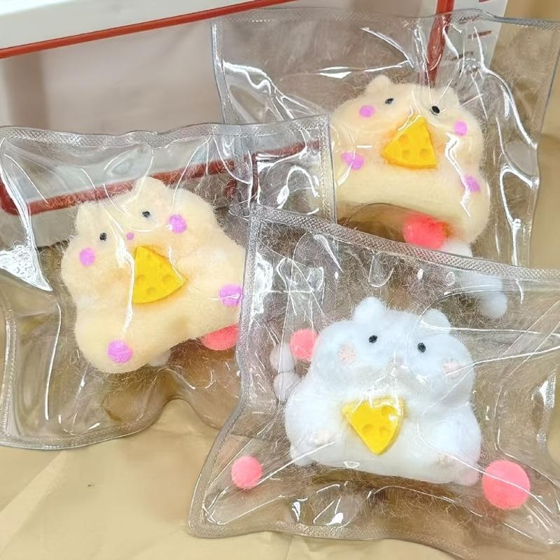1pc Handmade Taba Hamster Stress Toys, Soft Sticky TPR Fidget Toys for & Kids, Cute Hamster Squishy Toys, Sensory Anxiety Relief Toys for Party Favors & Gifts Easter Valentine's Day Gifts,Office Leisure(Random Color)