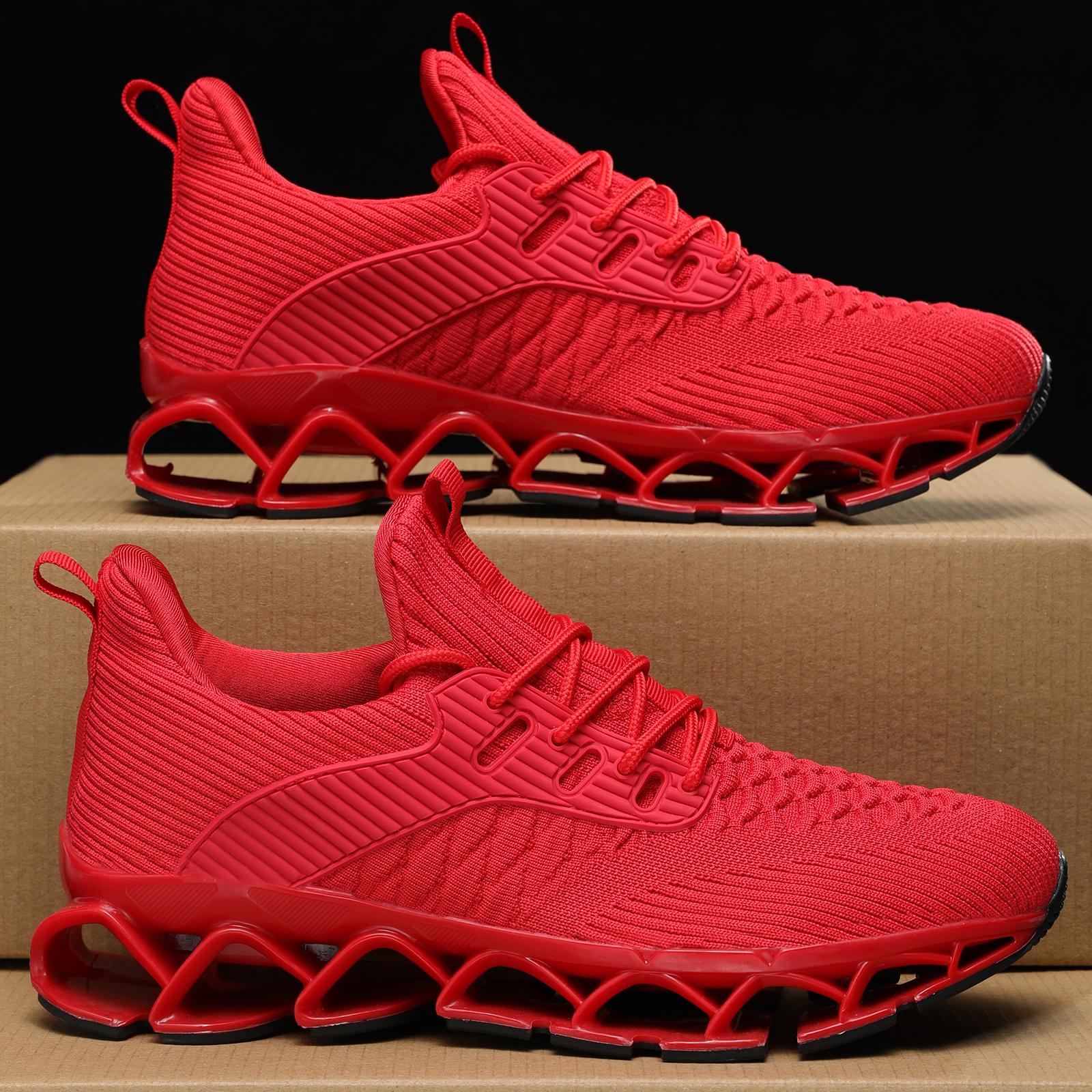 Men's Slip on Walking Running Shoes Blade Tennis Casual Fashion Sneakers Comfort Non Slip Work Sport Athletic Trainer