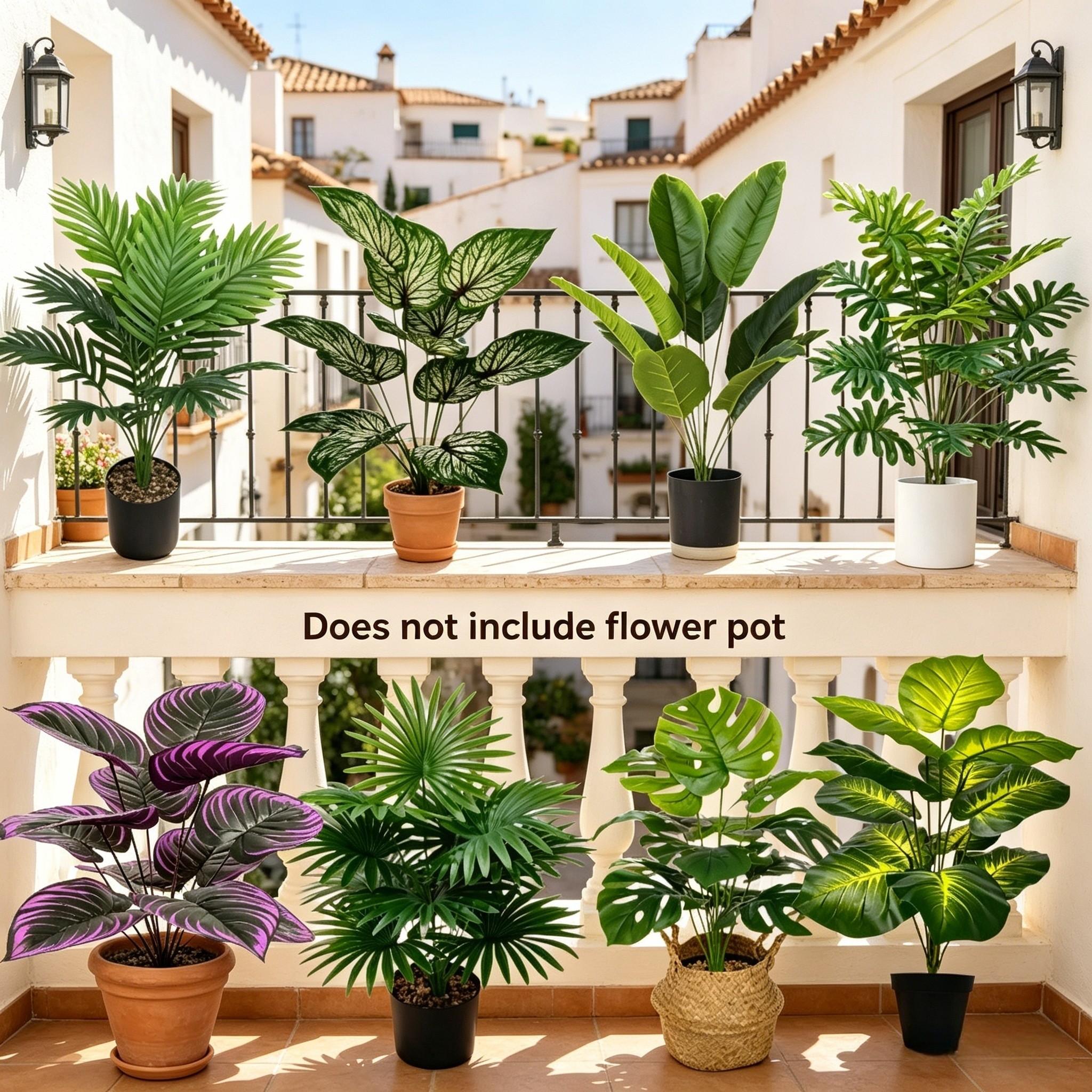 Artificial Monstera Plant, Multiple Choices, Ideal for Home Garden Room Office Decor, Realistic Indoor Plants, Artificial Flower Plant For Outdoor, Summer Decorations, Home Décor, plant artificial para adornos, DIY Leaf Assembly, No Pot Included