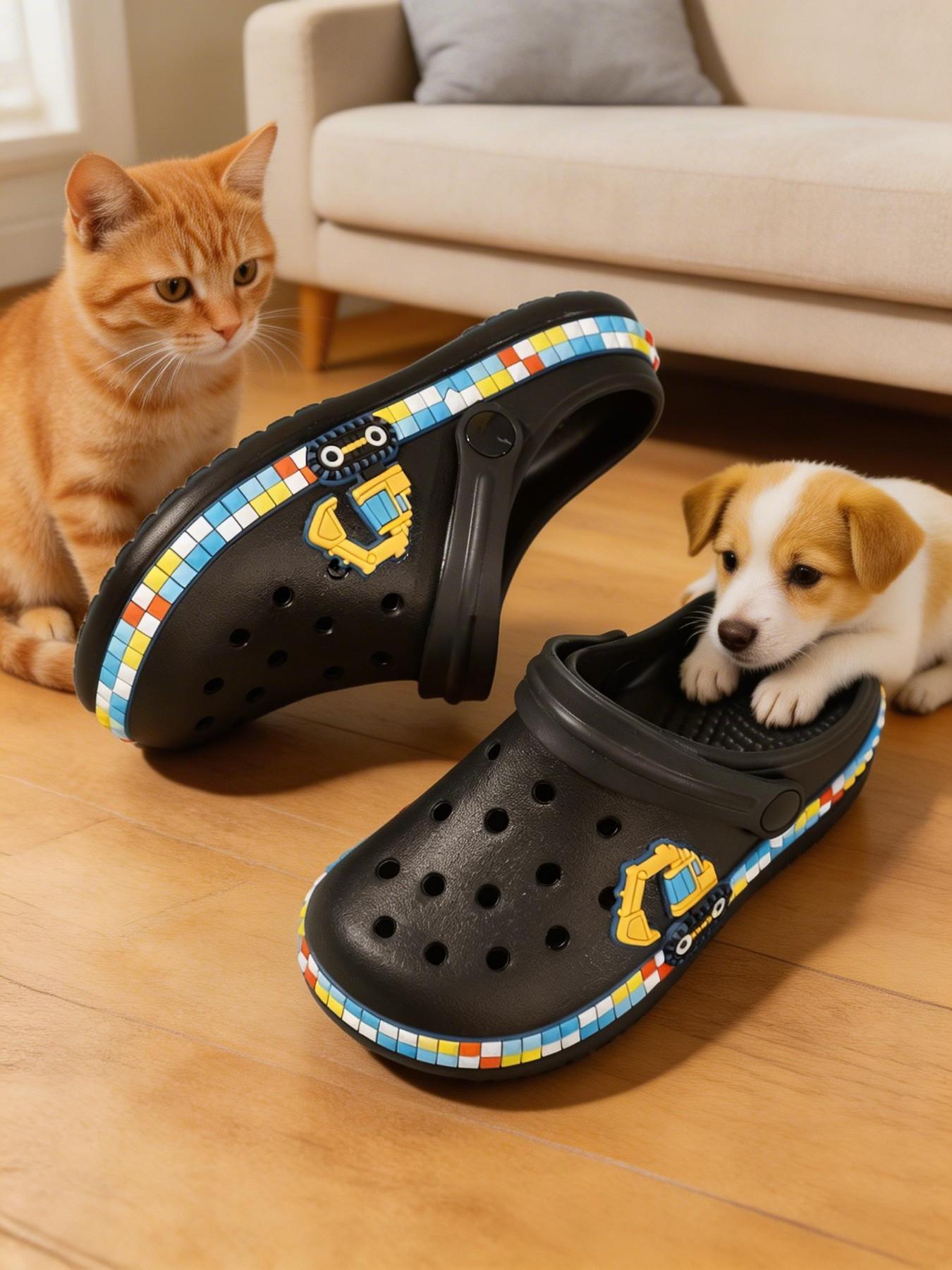 Cartoon Hole Shoes, Boys Girls Soft Sole Comfort Sandals, Summer Beach Slippers, Eva Material, Spring & Fall