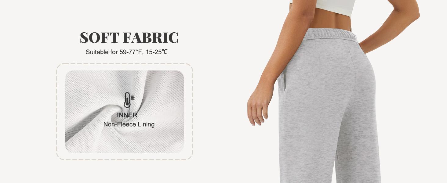 Dlooda Women's Wide Leg Sweatpants with Pockets Elastic Waisted Lounge Casual Trousers in 3+ Colors Y2K Style Loose Fit Bottoms for Daily Wear Cotton Polyester Fabric Minimalist Design - Womenswear pants women SpringStatements