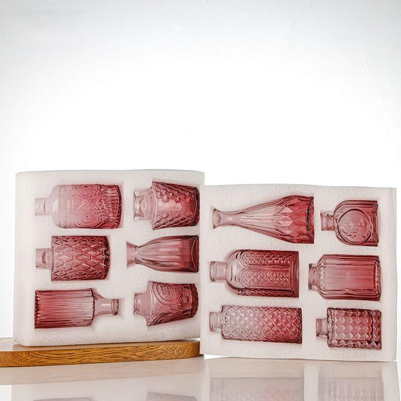 12pcs💐Glass Bud Vase Set As Wedding Centerpieces for Tables,Small Minimalist Vases for Flowers, Vintage Rustic Home Decor for Table Centerpiece Wedding Party, Birthday Party,Anniversary,Modern Clear Aromatherapy Bottle for Living Room Bedroom