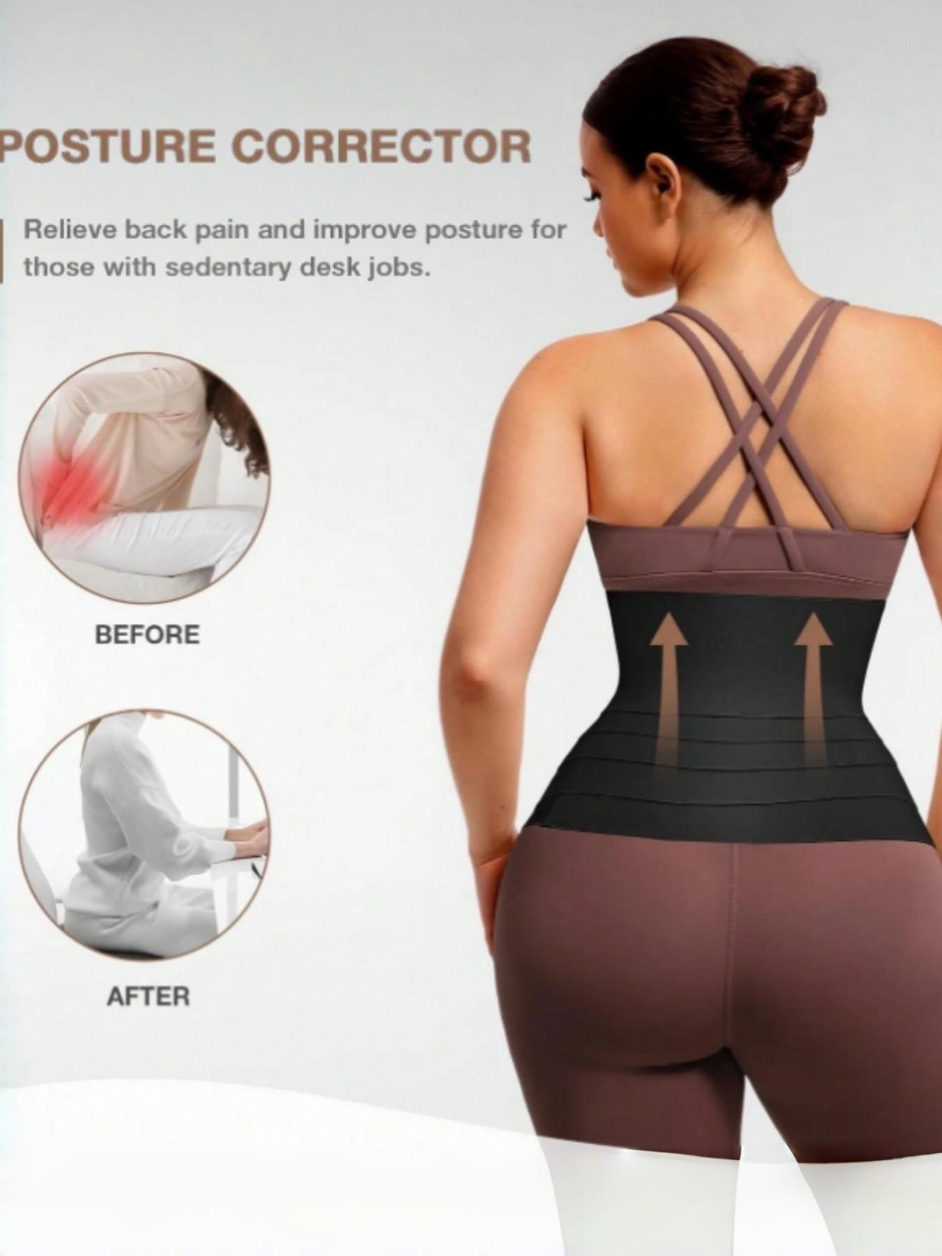 Luxe Curve 1 Count Workout Tummy Control Wrap Belt for Gym Fitness, Adjustable Fit Body Bandage Back Support Yoga Accessories, Waist Trainer, Waist trimmer cincher, Waist Cincher, Suitable For Training Or Sports